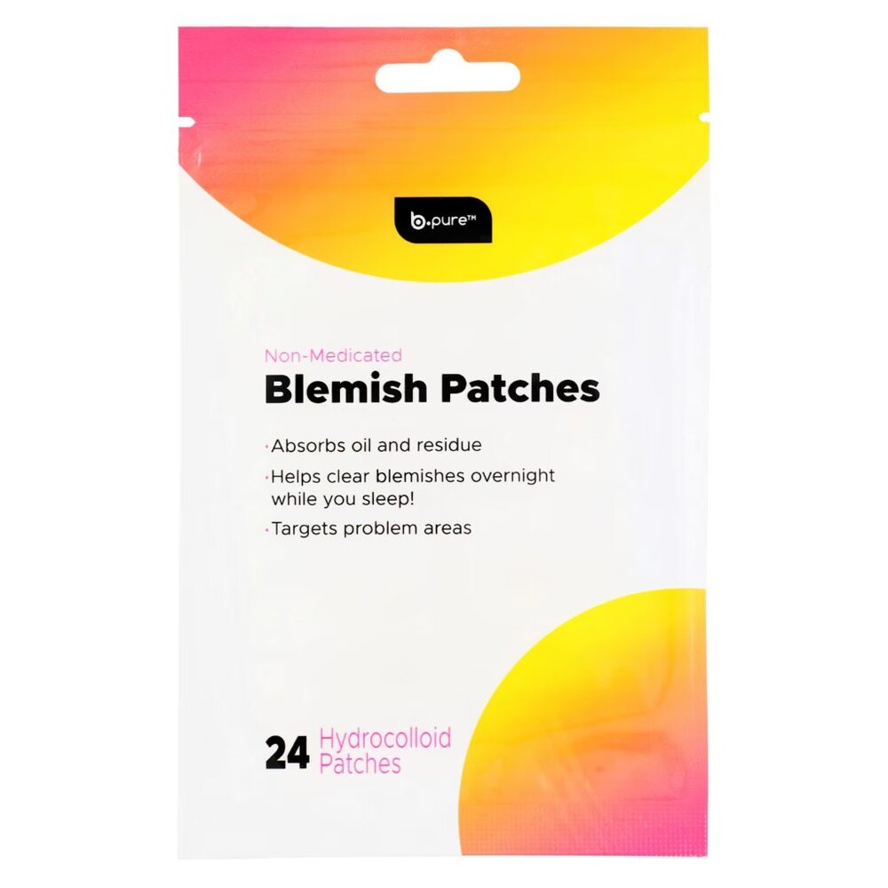 b-pure Non-Medicated Blemish Patches, 24 Pack
